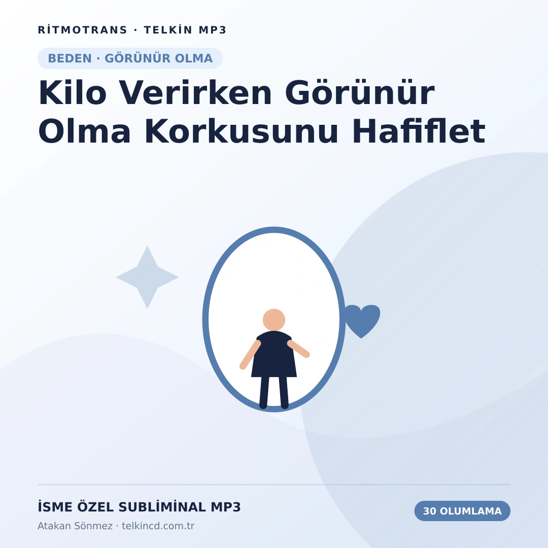 Kilo Verirken Görünür Olma Korkusunu Hafiflet | 30 Olumlamalı İsme Özel Telkin MP3