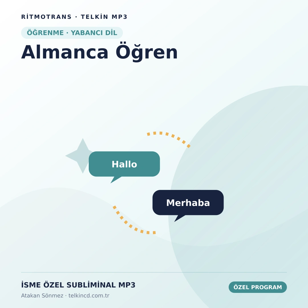 Almanca Öğren | İsme Özel Telkin MP3