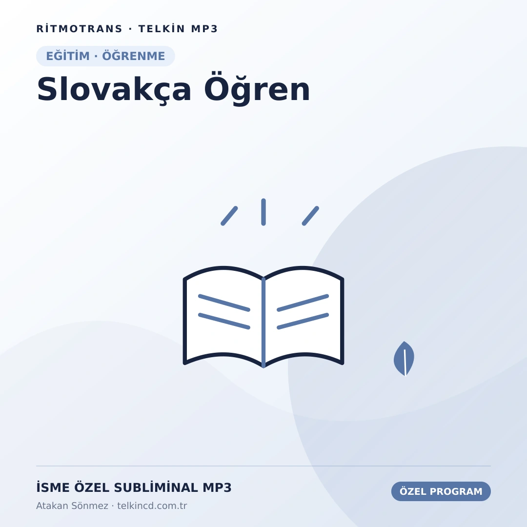 Slovakça Öğren | İsme Özel Telkin MP3
