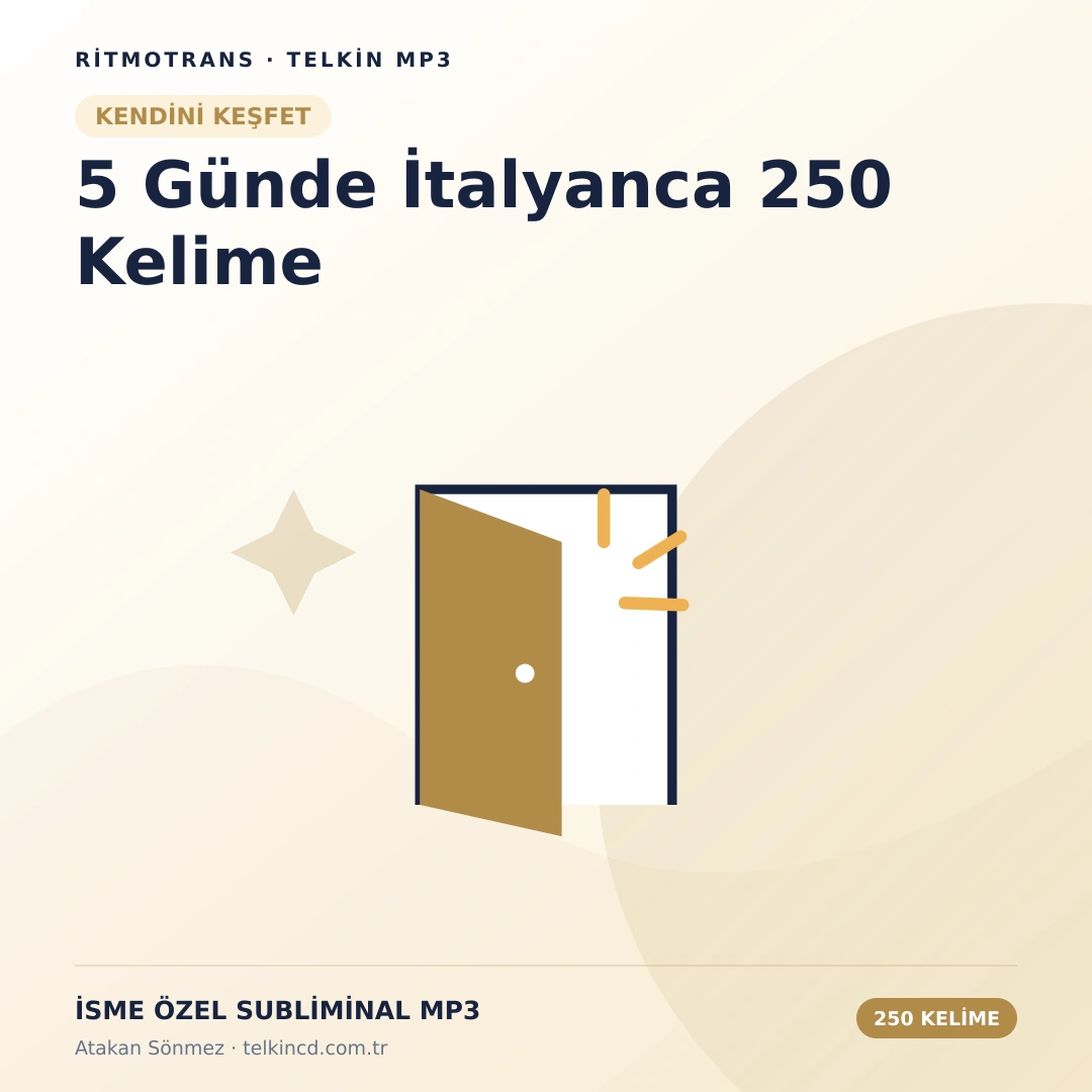 5 Günde İtalyanca 250 Kelime Subliminal ve Whatsapp Destekli Eğitim