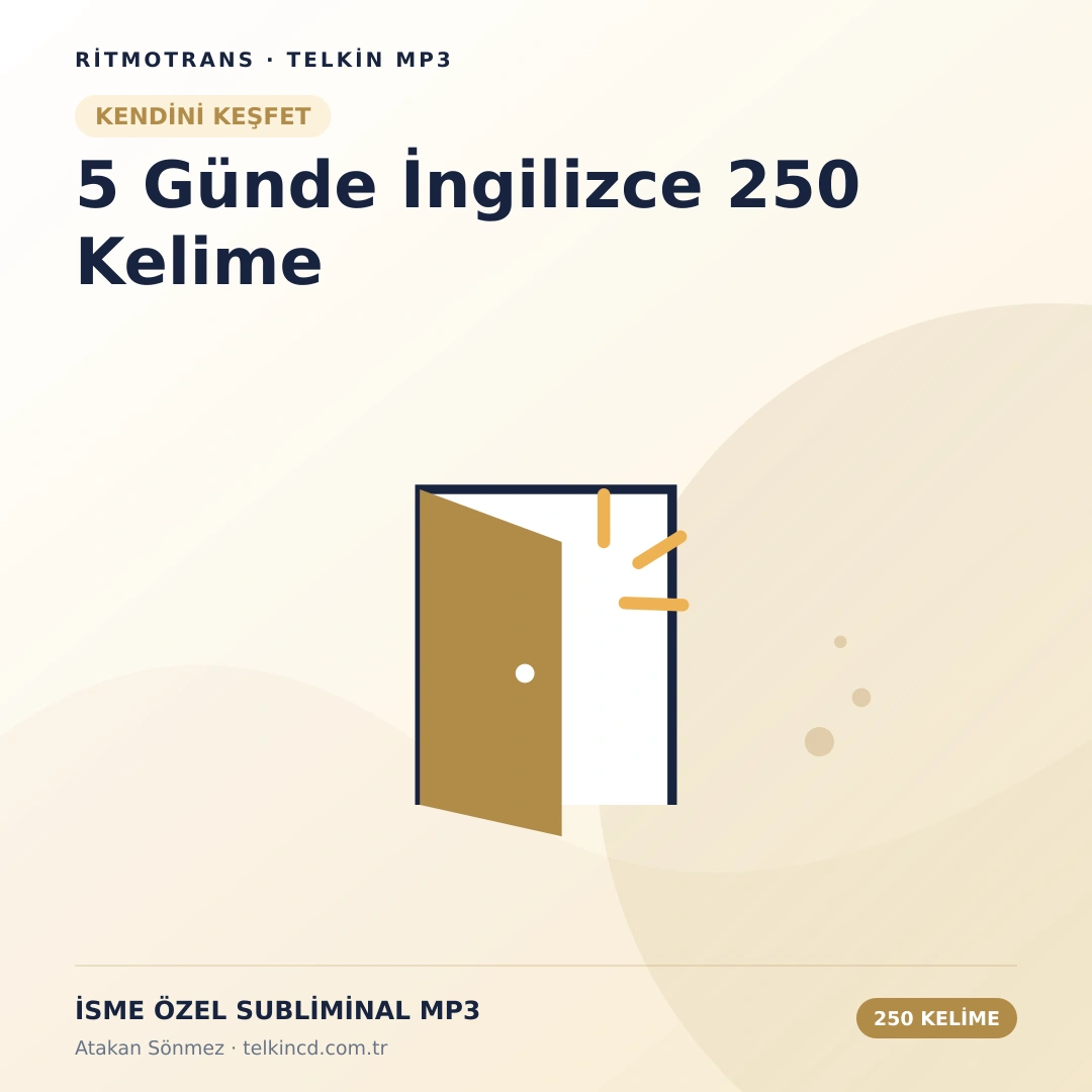 5 Günde İngilizce 250 Kelime Subliminal ve Whatsapp Destekli Eğitim