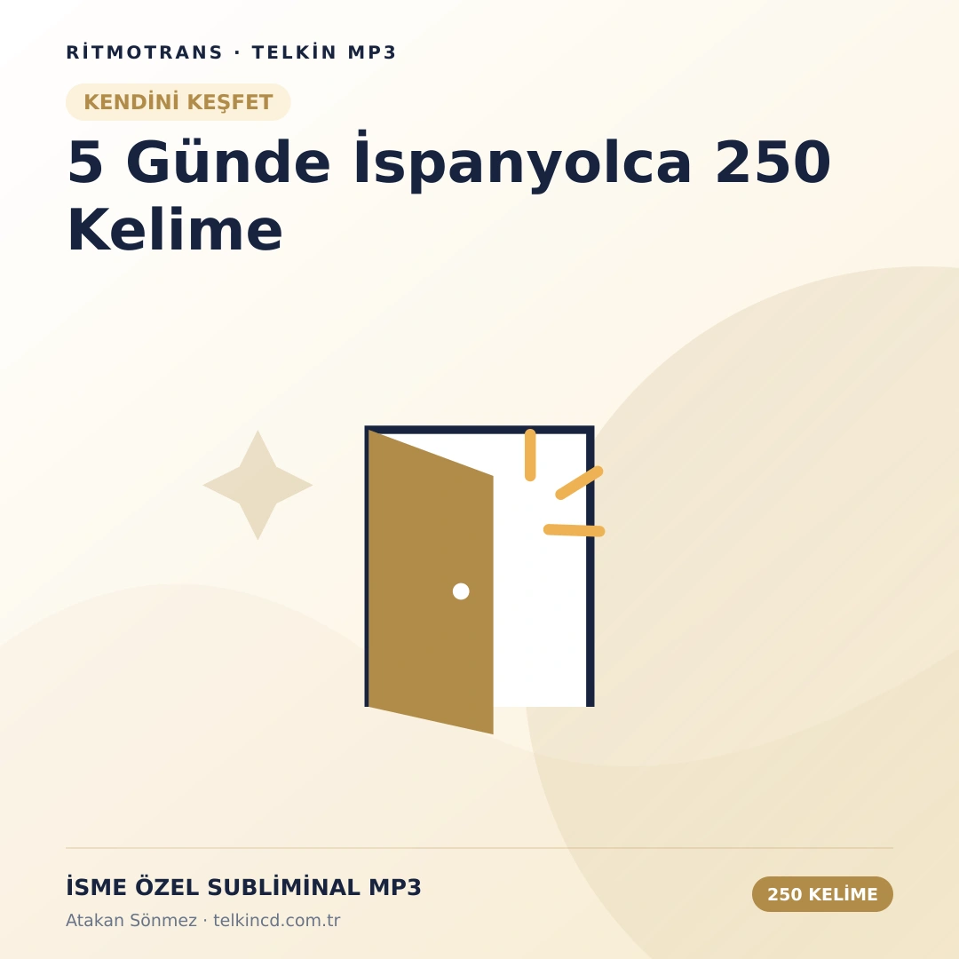 5 Günde İspanyolca 250 Kelime Subliminal ve Whatsapp Destekli Eğitim