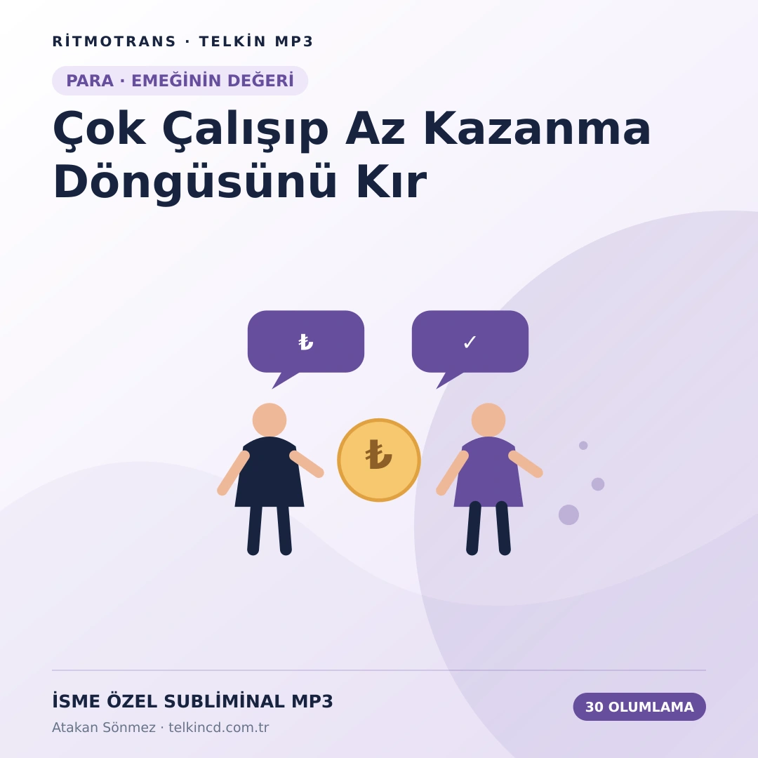Çok Çalışıp Az Kazanma Döngüsünü Kır | 30 Olumlamalı İsme Özel Telkin MP3